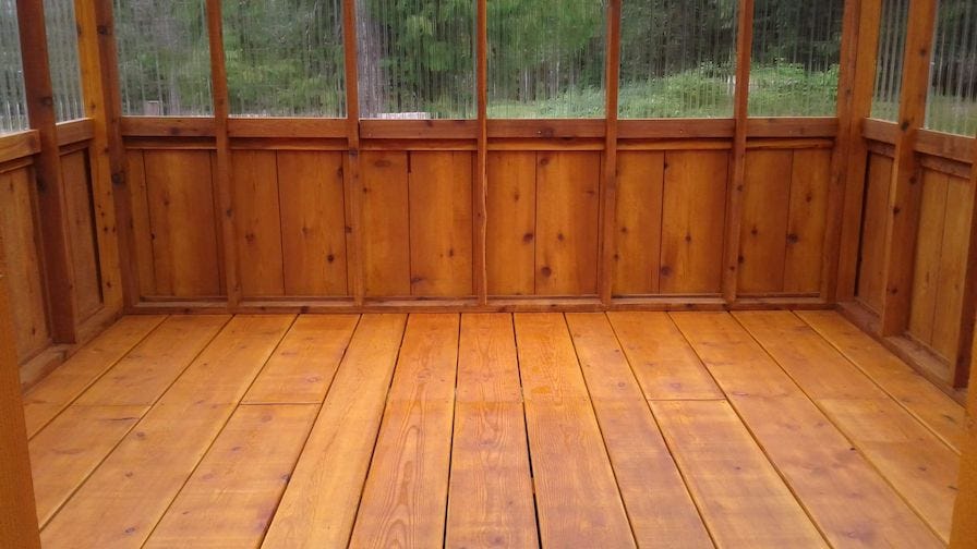 Cedar greenhouse flooring