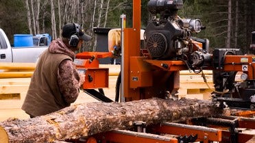 Sawing Lumber for Cabins in Michigan