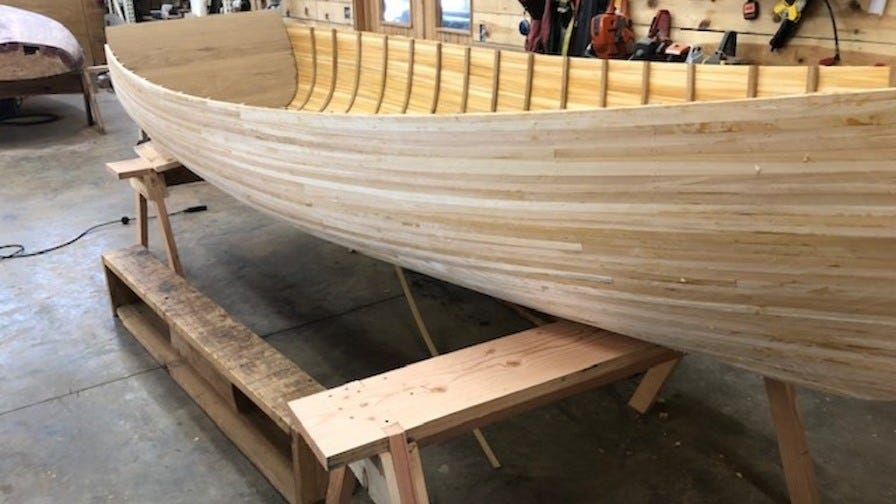 Joshua Swan Boat in Progress