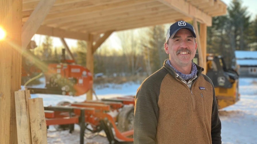 Joshua Swan with Sawmill