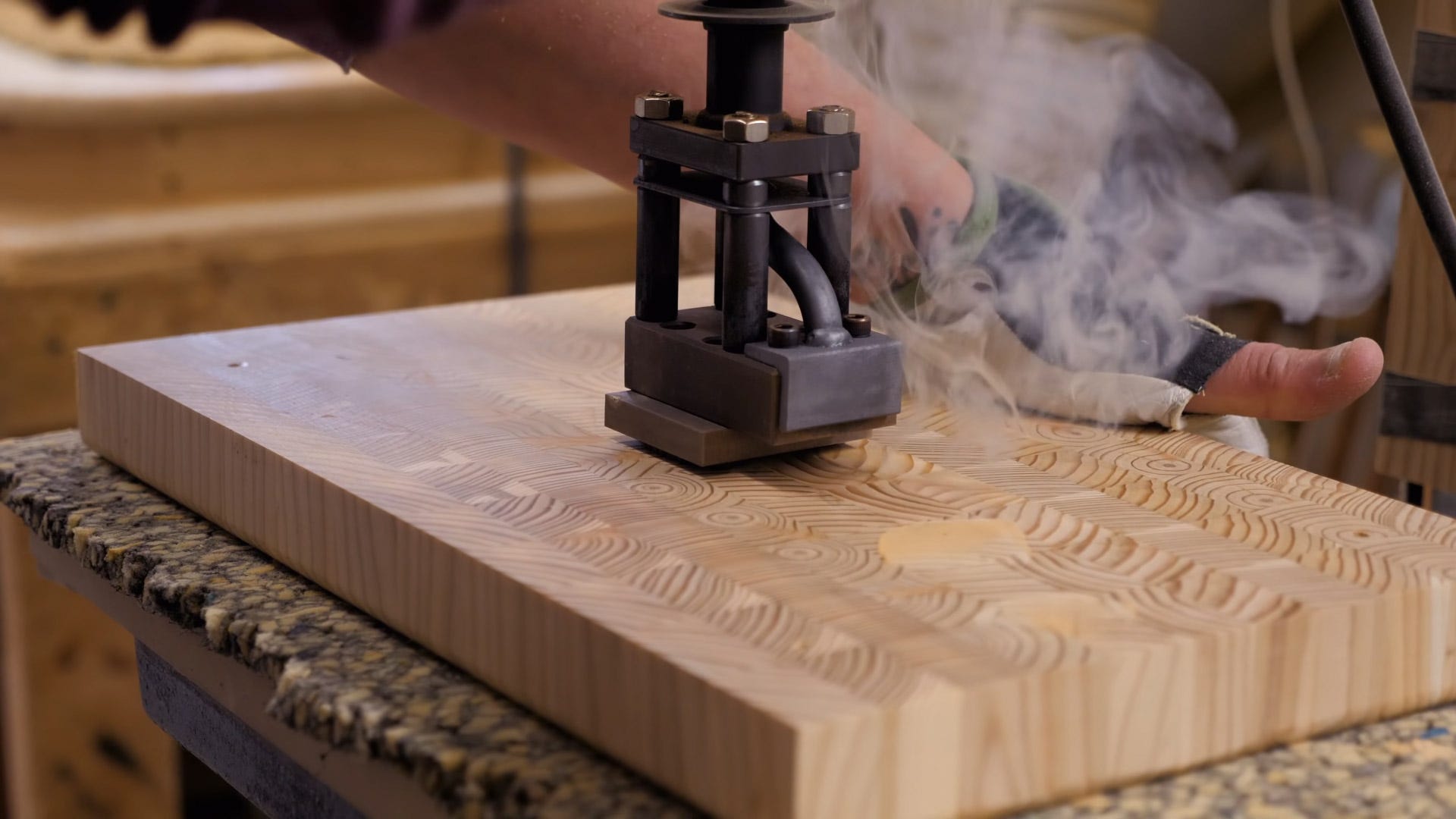 End grain cutting boards crafting steps